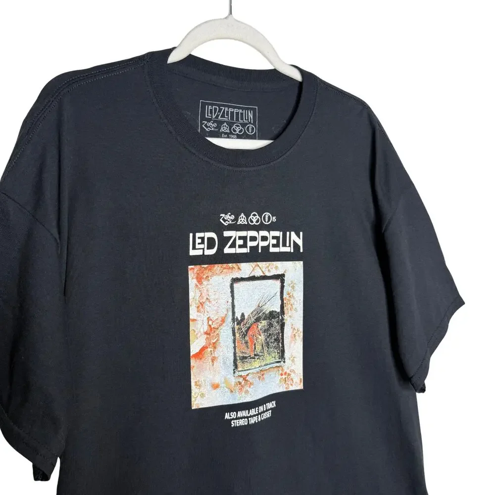 Led Zeppelin IV Album Graphic Short Sleeve Band Tee XL Retro Rock Grunge T-Shirt - Picture 2 of 9
